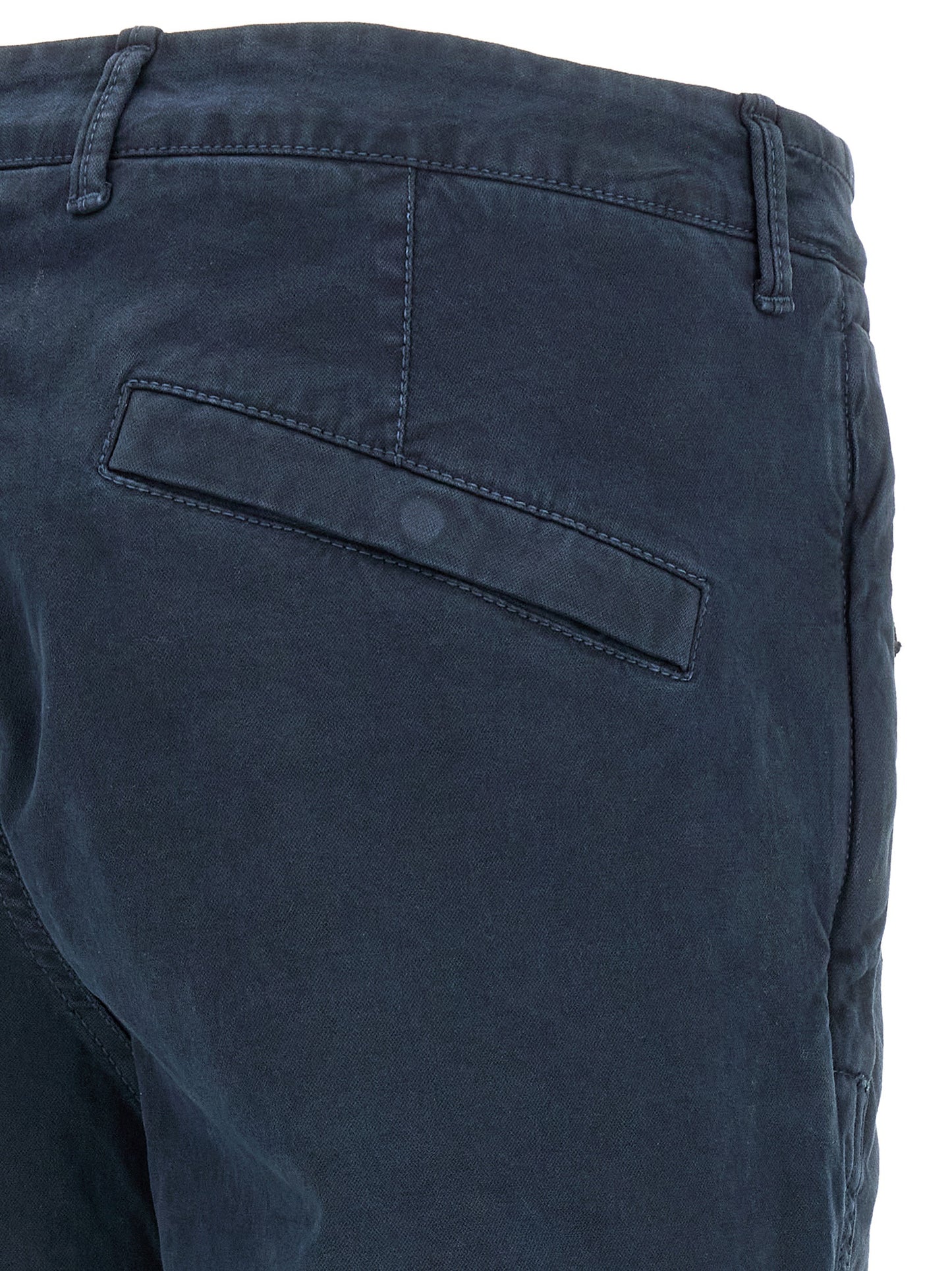 Cargo Pants by Stone Island for men in stretch cotton twill navy features a sartorial silhouette, showcasing a sophisticated tapered-leg with a refined long and elegant .