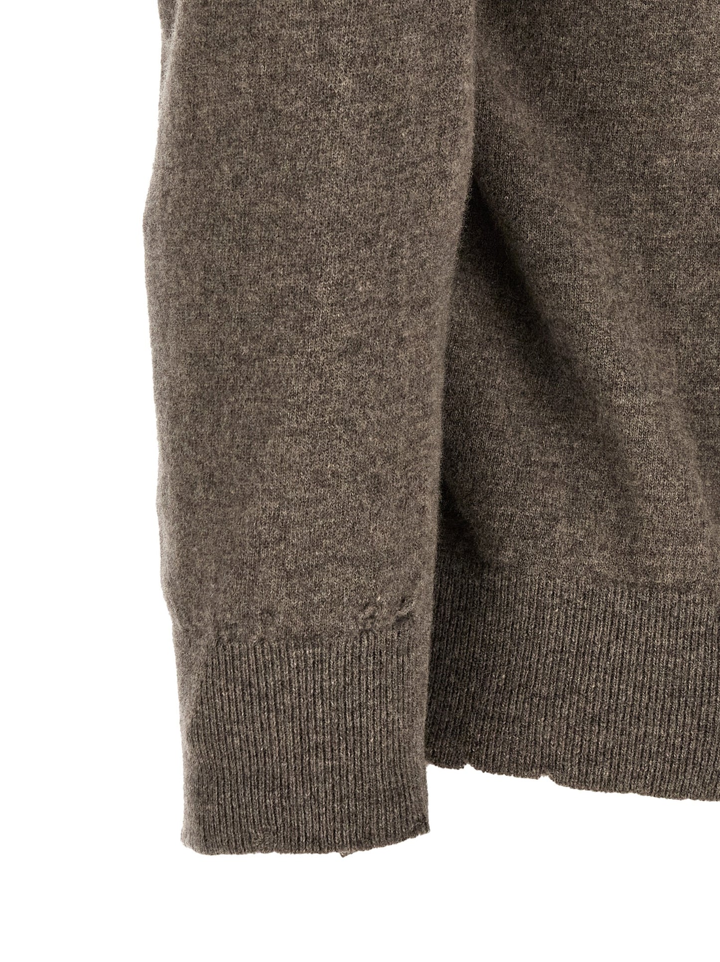 Cardigan by Maison Margiela for women in virgin wool brown features a nuanced silhouette with a refined and nuanced detailing for a sophisticated look.