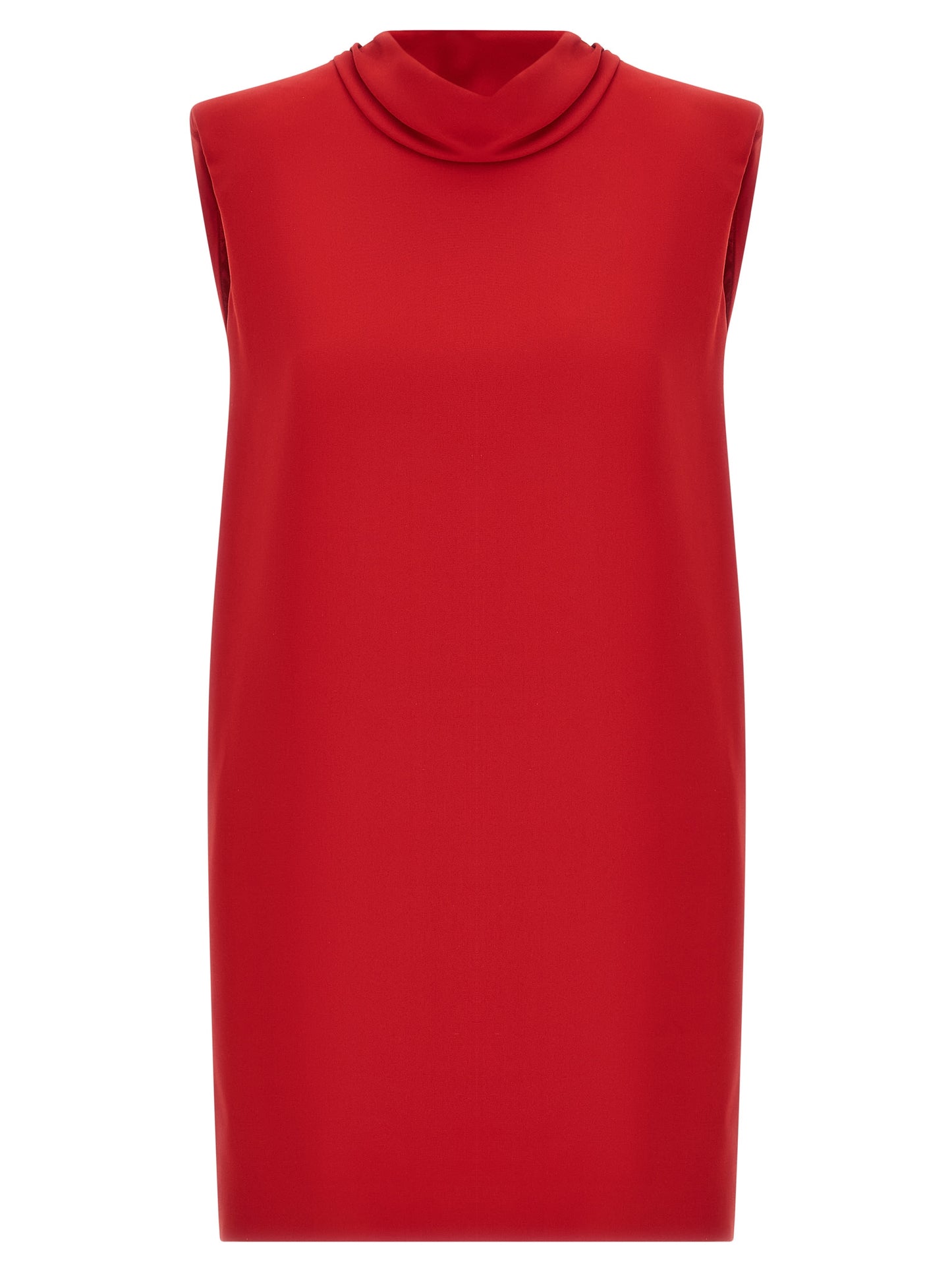Dress by Valentino Garavani for women in silk multicolor & red features an magnificent silhouette, artfully detailed with a magnificent and sleeveless that flows into an magnificent short.