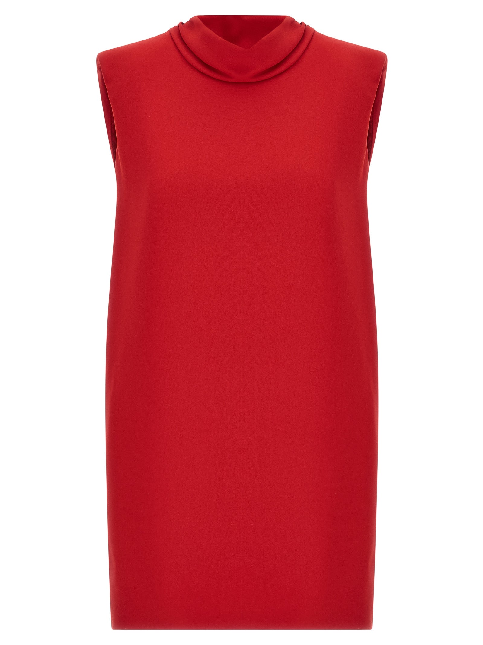 Dress by Valentino Garavani for women in silk multicolor & red features an magnificent silhouette, artfully detailed with a magnificent and sleeveless that flows into an magnificent short.