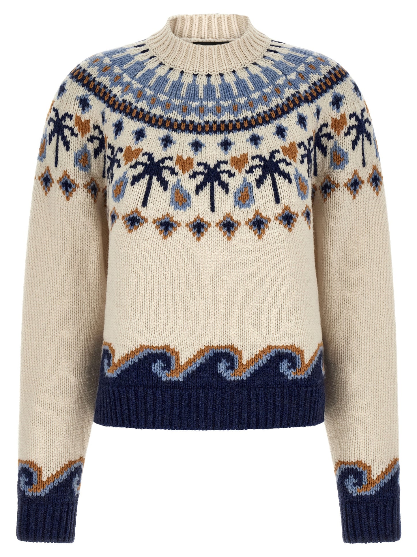 Cardigan by Alanui for women in virgin wool multicolor, patterned & jacquard features a nuanced silhouette with a refined and nuanced detailing for a sophisticated look.