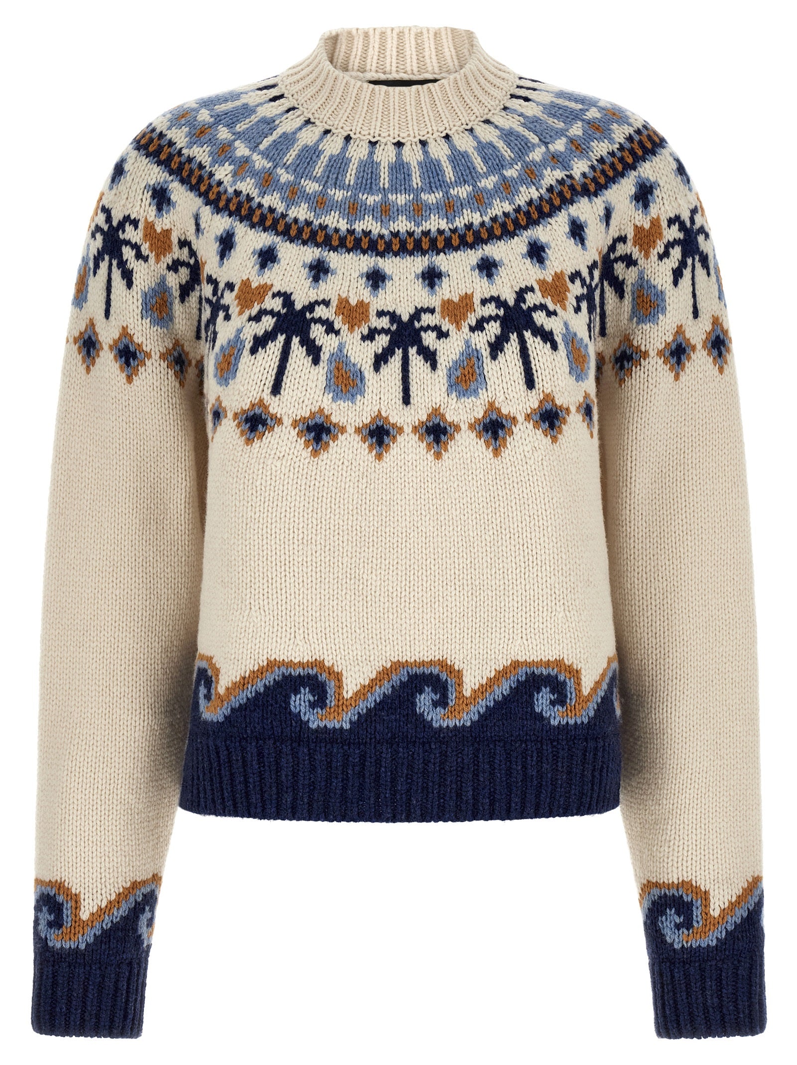 Cardigan by Alanui for women in virgin wool multicolor, patterned & jacquard features a nuanced silhouette with a refined and nuanced detailing for a sophisticated look.