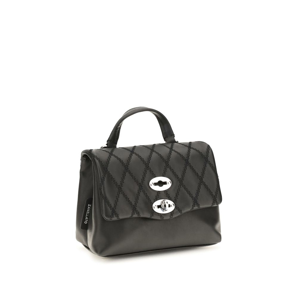 Mini Shoulder Bag by Zanellato for women in bos taurus calf leather black & signature features a distinguished silhouette, showcasing a secure and distinguished with versatile shoulder-strap & handle for a distinguished finish.