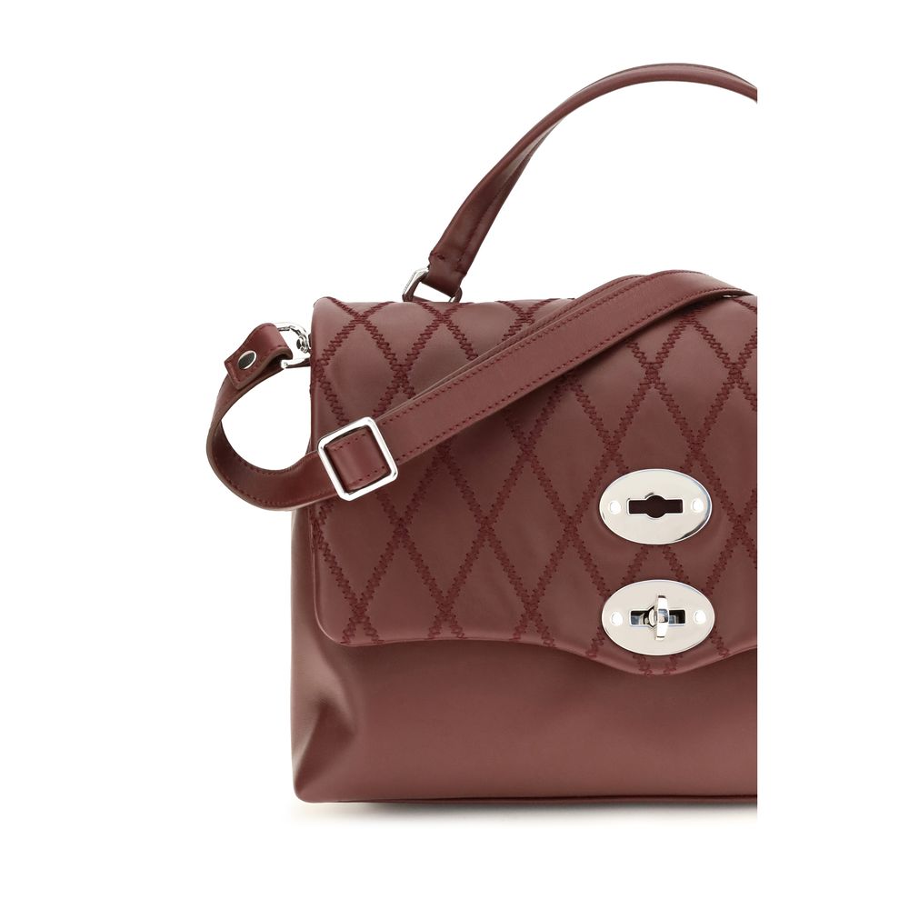 Compact Shoulder Bag by Zanellato for women in bos taurus calf leather multicolor & signature presents a versatile silhouette, showcasing a secure and versatile with versatile shoulder-strap & handle for a sophisticated look.
