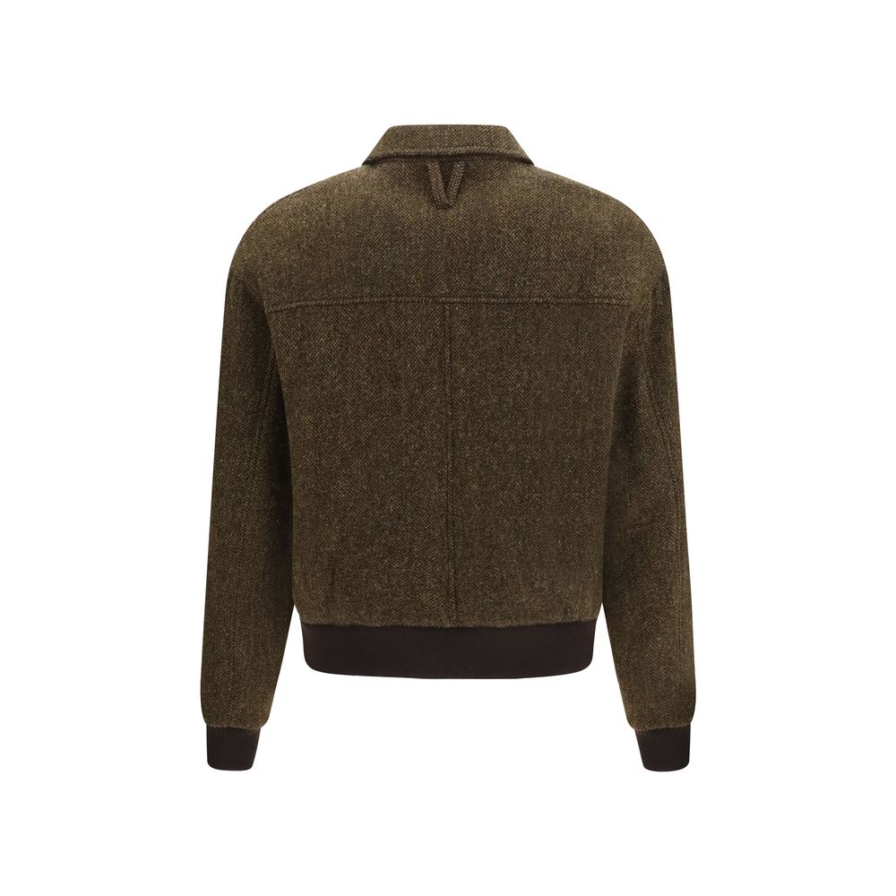 Bomber Jacket by Valstar for men in polyester & virgin wool bicolour features an on trend silhouette, showcasing refined pockets & insulated and a sophisticated for a truly on trend finish.
