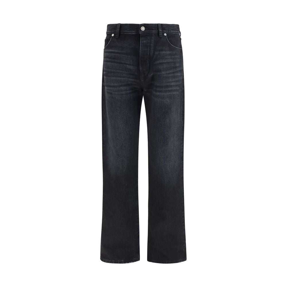Jeans by Fendi for men in organic denim cotton black, yellow & signature features a refined silhouette with a refined straight-leg & regular-fit, defined by a and a refined long for a refined finish.
