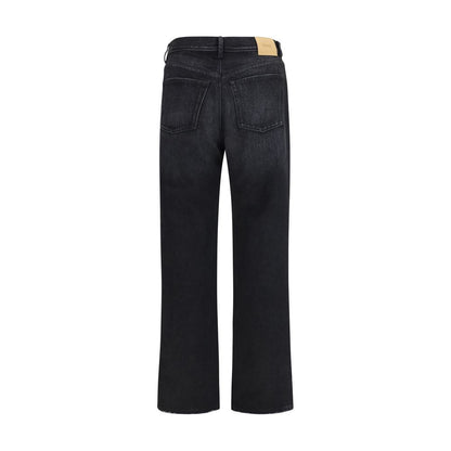 Jeans by Fendi for men in organic denim cotton black, yellow & signature presents a tailored silhouette, showcasing a tailored straight-leg & regular-fit and long cut with a refined for a truly tailored aesthetic.