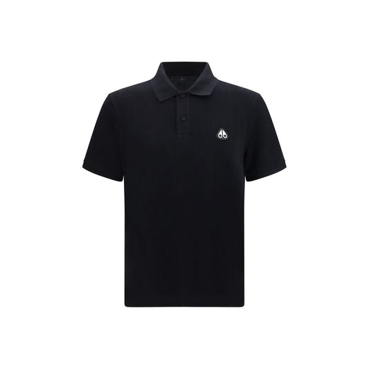 Polo Shirt by Moose Knuckles for men in cotton & rubber black showcases a sharp silhouette, detailed with a refined and sharp for a sophisticated finish.