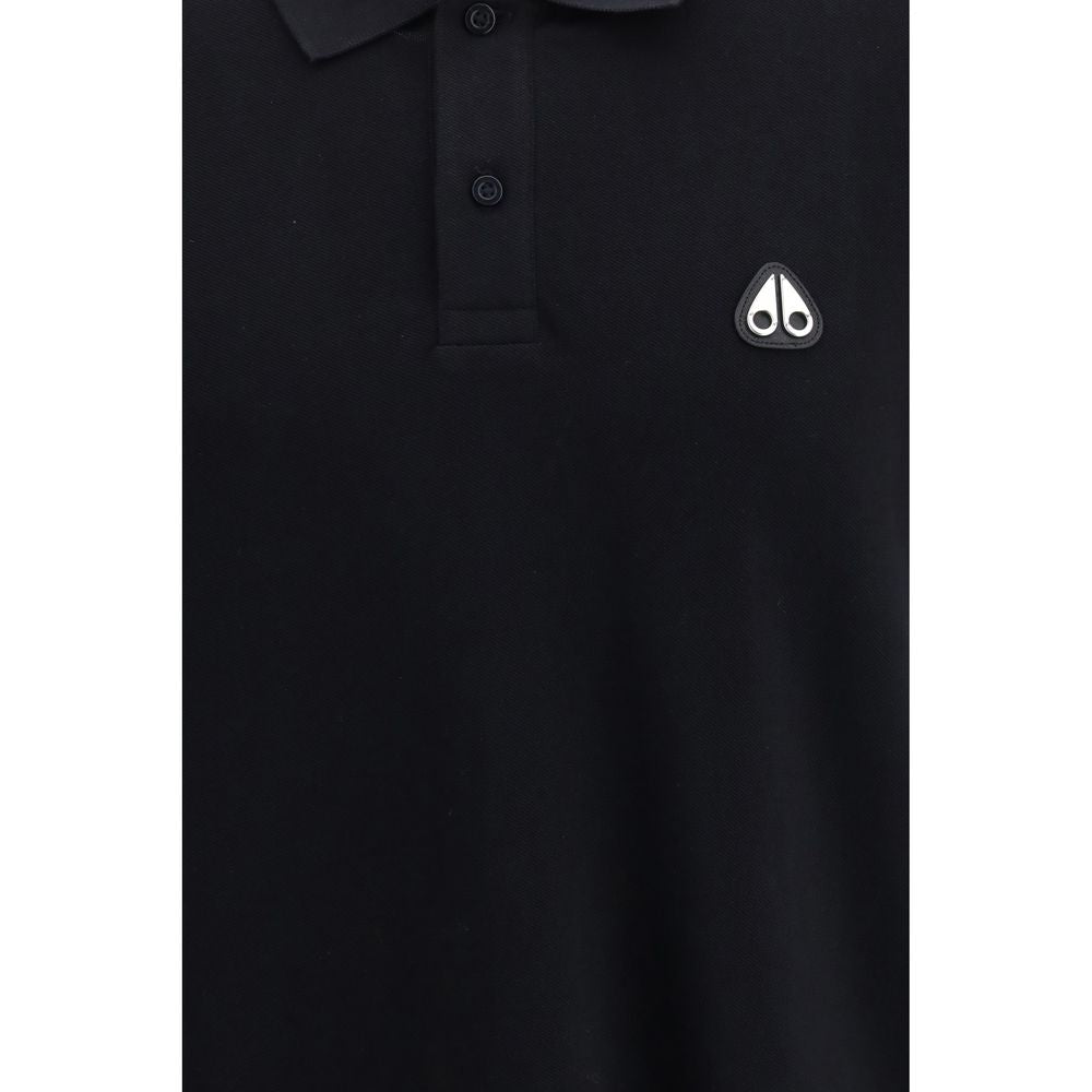 Polo Shirt by Moose Knuckles for men in cotton & rubber black showcases a enviable silhouette, featuring a refined and for a enviable finish.
