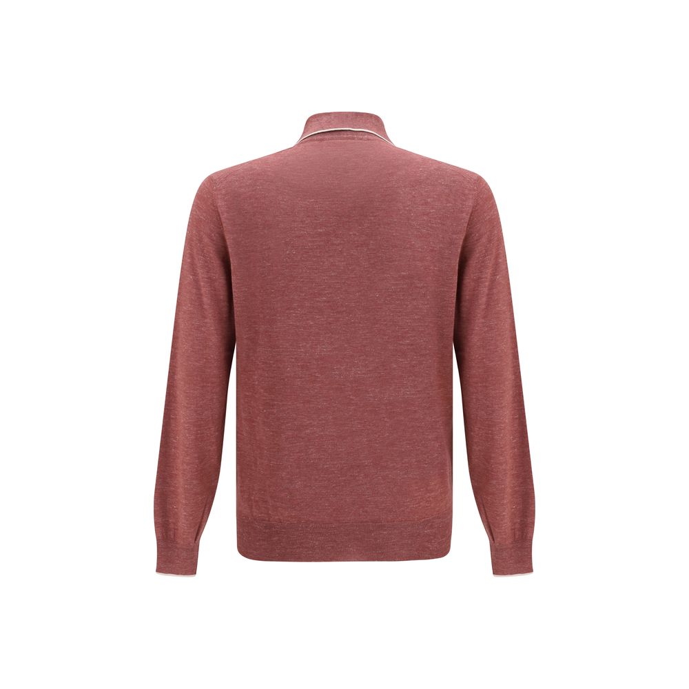 Dress Shirt by Brunello Cucinelli for men in cashmere silk hemp & capra leather bordeaux showcases a sublime silhouette, artfully detailed with a sublime and for a sophisticated, sublime finish.