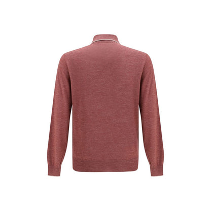 Dress Shirt by Brunello Cucinelli for men in cashmere silk hemp & capra leather bordeaux showcases a sublime silhouette, artfully detailed with a sublime and for a sophisticated, sublime finish.