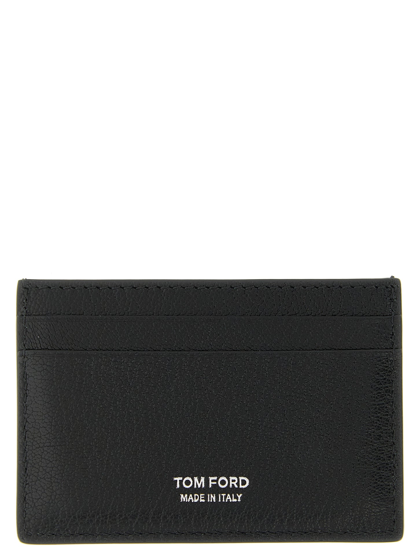 Cardholder Card Case by Tom Ford for men in goatskin leather black & print features an meticulous design, elegantly showcasing the refined Goatskin Leather Cardholder Card Case aesthetic while integrating sophisticated card-organization compact-design.