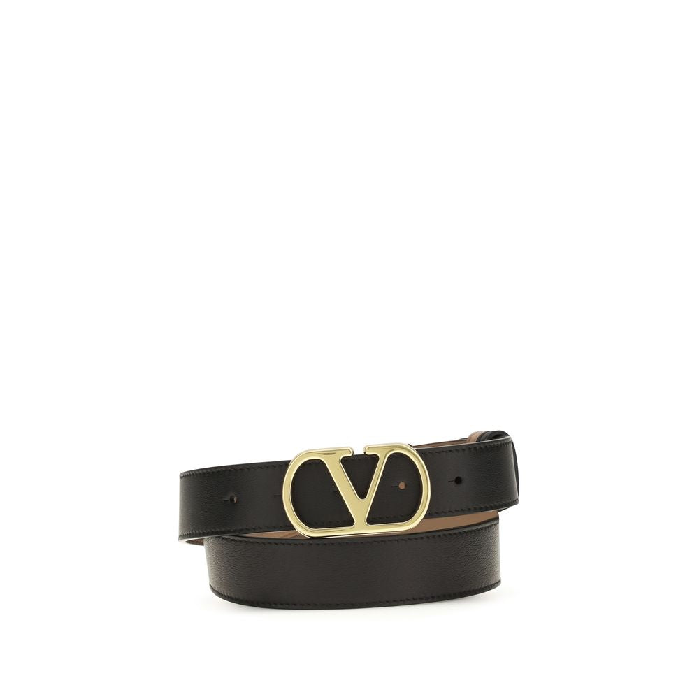 Belt by Valentino Garavani for women in bos taurus calf leather black & signature features an artisanal silhouette, showcasing the artisanal craftsmanship of the V Logo Bos Taurus Calf Leather Belt collection for a artisanal finish.