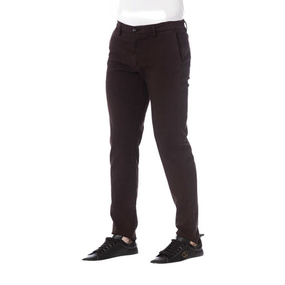 Trussardi Jeans Brown Cotton Men Trouser