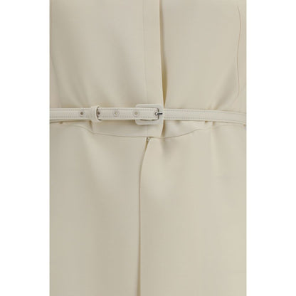 Dress by Fendi for women in wool & silk beige features an eye catching silhouette with a sophisticated , elegant , and a refined short long for a eye catching aesthetic.