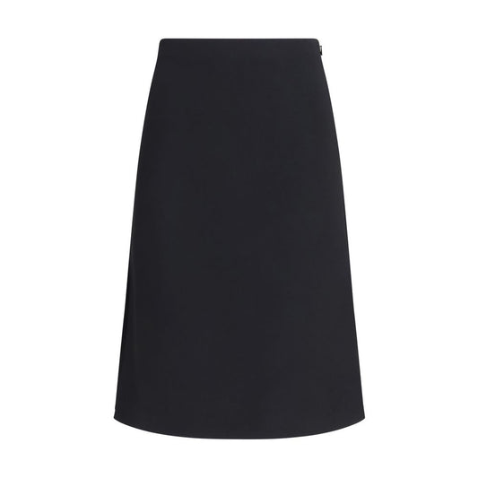 Skirt by Fendi for women in wool & silk black features an relaxed-yet-refined silhouette that elegantly showcases the Women's Pencil Wool & Silk Midi Skirt design and sophisticated midi.