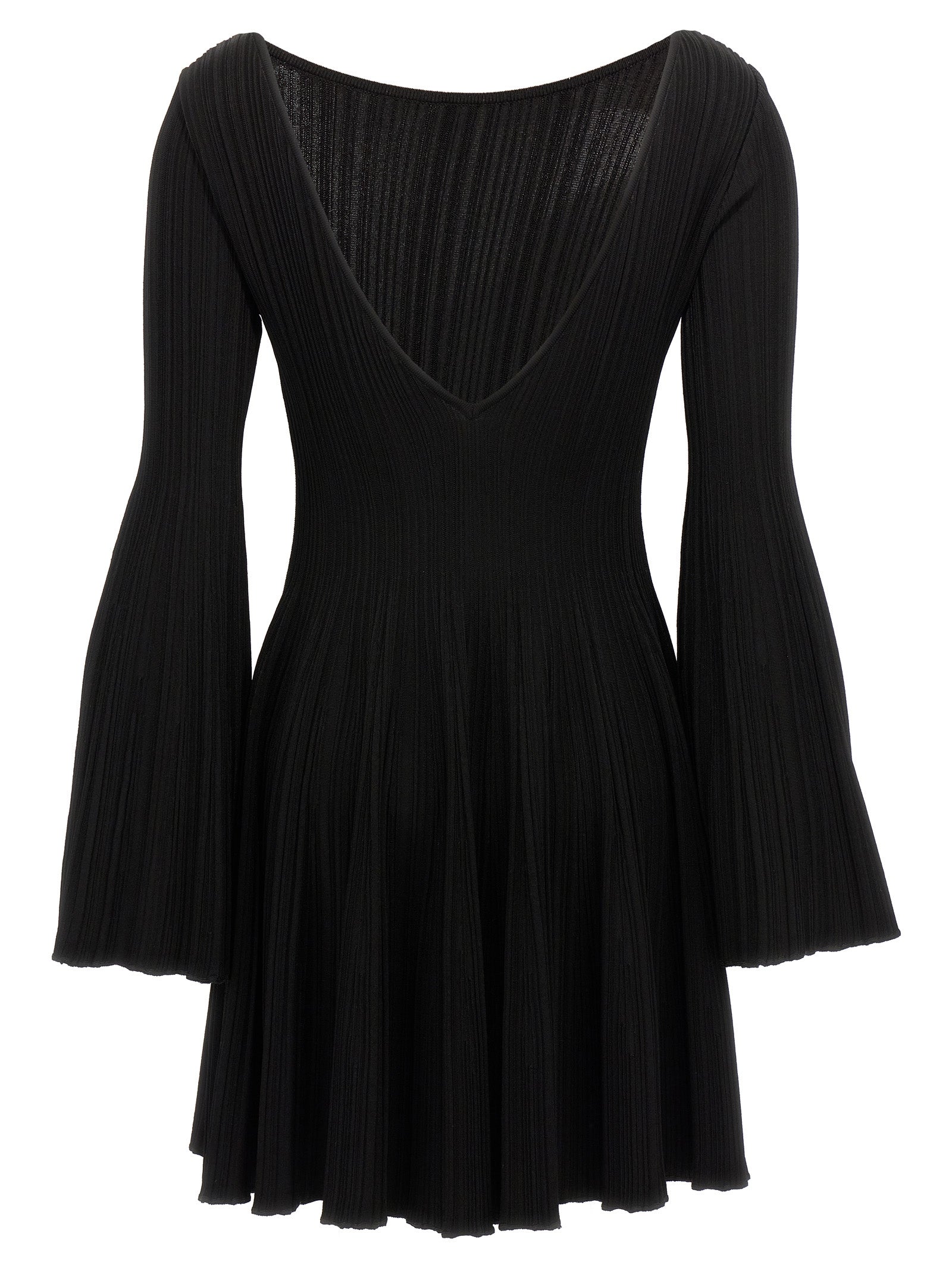 Skirt by ANTONINO VALENTI for women in stretch polyamide viscose black showcases a dramatic silhouette, artfully capturing the essence of the Women's Stretch Polyamide Viscose Mini Skirt in a dramatic mini cut for a refined look.