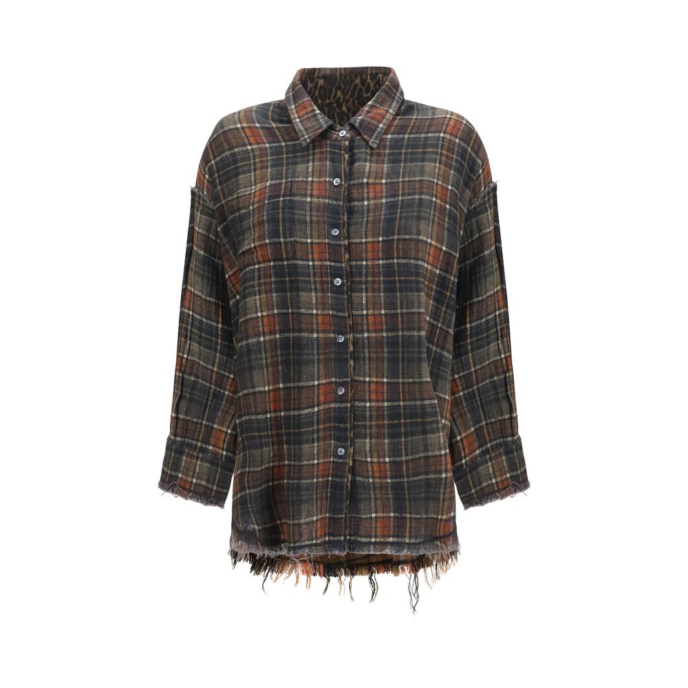 Shirt by R13 for women in cotton multicolor, pearl & patterned, featuring a nuanced and nuanced for a sophisticated finish.