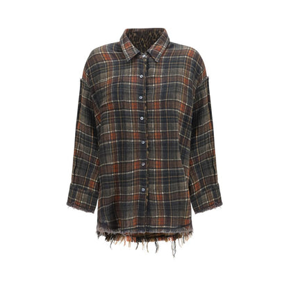 Shirt by R13 for women in cotton multicolor, pearl & patterned, featuring a nuanced and nuanced for a sophisticated finish.