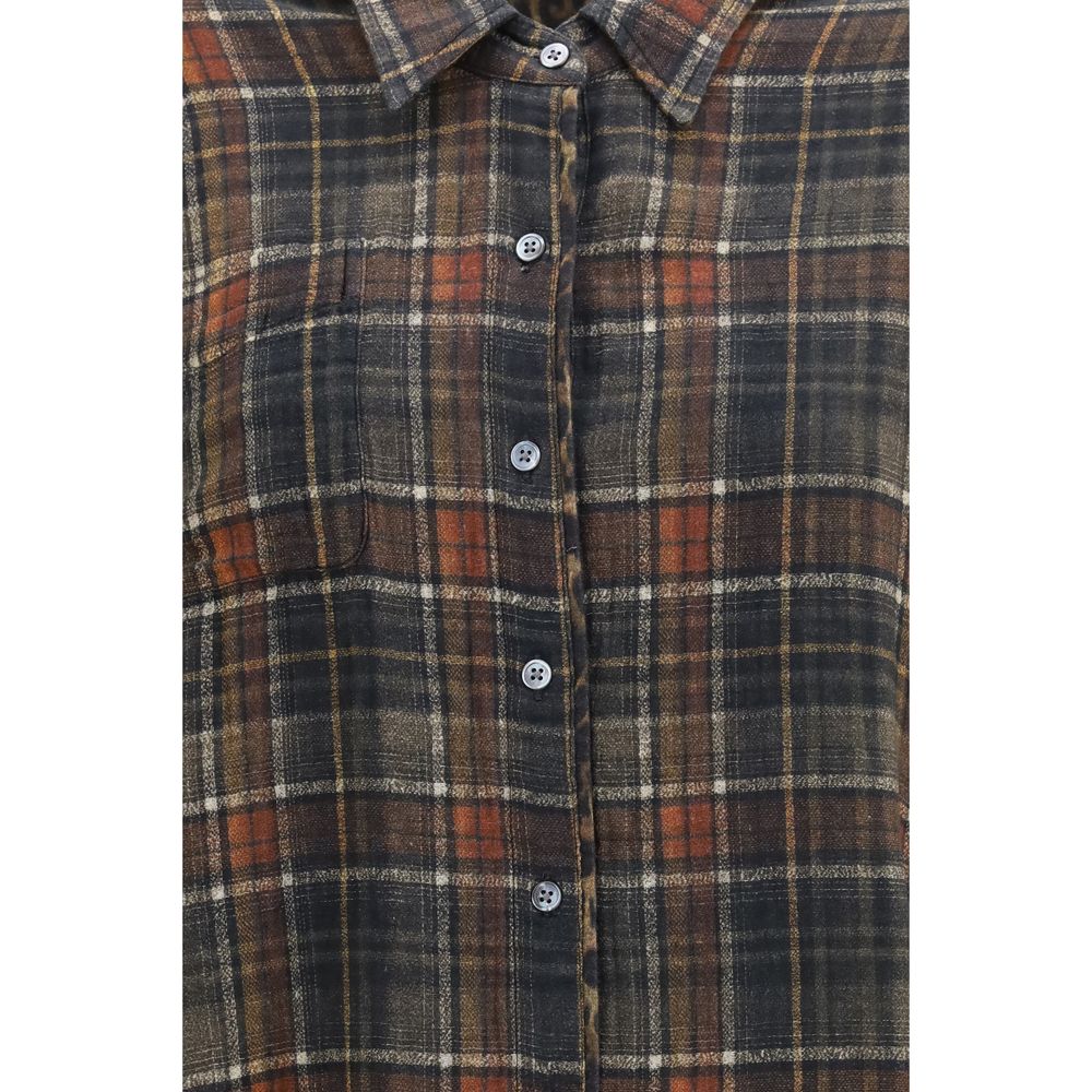 Shirt by R13 for women in cotton multicolor, pearl & patterned features an architectural silhouette with a refined and elegant for a architectural look.