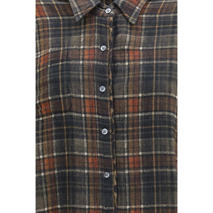 Shirt by R13 for women in cotton multicolor, pearl & patterned features an architectural silhouette with a refined and elegant for a architectural look.