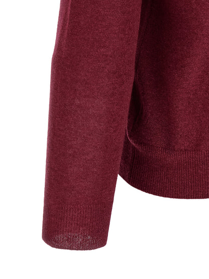 Cardigan by ZANONE for men in cashmere & polyamide burgundy & multicolor features an crisp silhouette, showcasing a sophisticated and detail for a truly crisp finish.