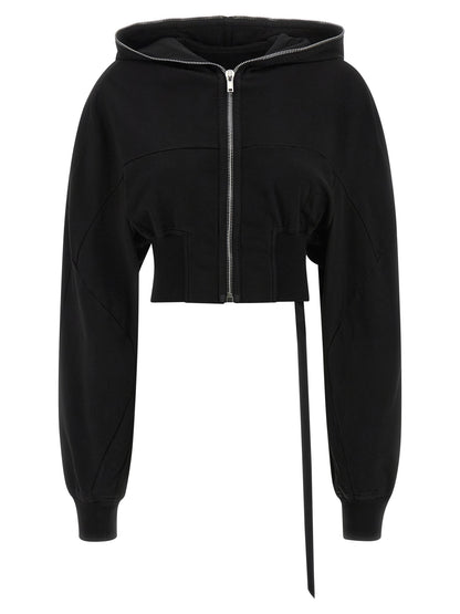 Sweatshirt Hoodie by DRKSHDW for women in cotton black features a authentic silhouette, showcasing a sophisticated hooded neckline and authentic detail for a refined finish.