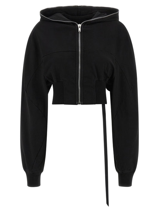 Sweatshirt Hoodie by DRKSHDW for women in cotton black features a authentic silhouette, showcasing a sophisticated hooded neckline and authentic detail for a refined finish.