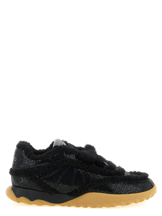 Sneakers by PINKO for women in plush bos taurus cowhide leather black features an versatile design from the Women's Chunky Plush Bos Taurus Cowhide Leather Sneakers collection, highlighting a versatile chunky style for a premium, high-fashion look.