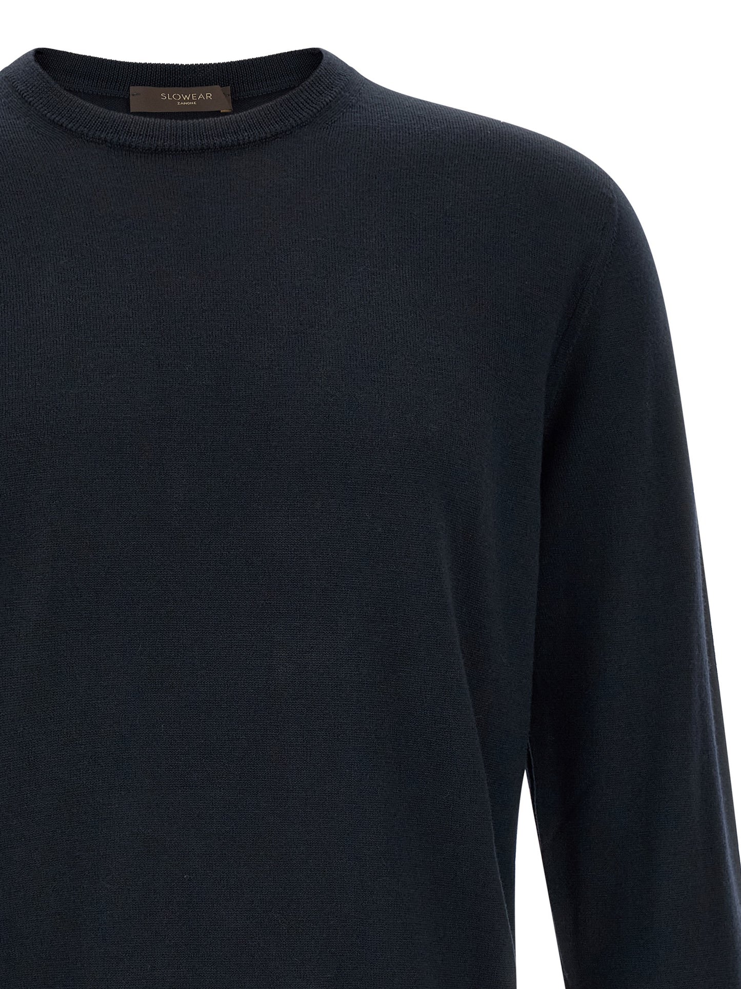 Cardigan by ZANONE for men in virgin wool navy features a nuanced silhouette with a refined crew neckline and nuanced detailing for a sophisticated look.