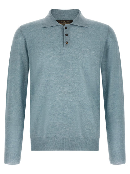 Cardigan by ZANONE for men in cashmere & polyamide light-blue showcases a luxurious silhouette, meticulously detailed with a sophisticated and for a refined finish.