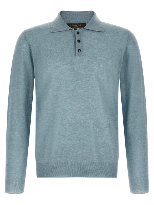 Cardigan by ZANONE for men in cashmere & polyamide light-blue showcases a luxurious silhouette, meticulously detailed with a sophisticated and for a refined finish.