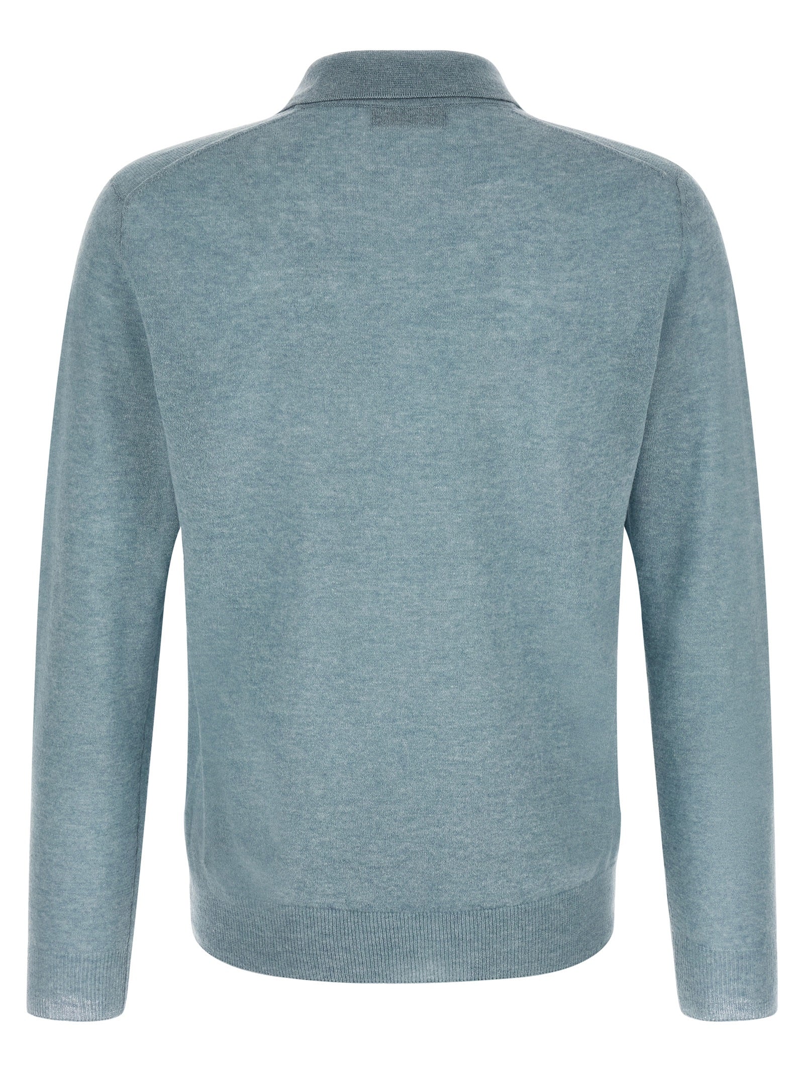 Cardigan by ZANONE for men in cashmere & polyamide light-blue showcases a captivating silhouette, artfully detailed with a captivating and for a truly sophisticated captivating look.