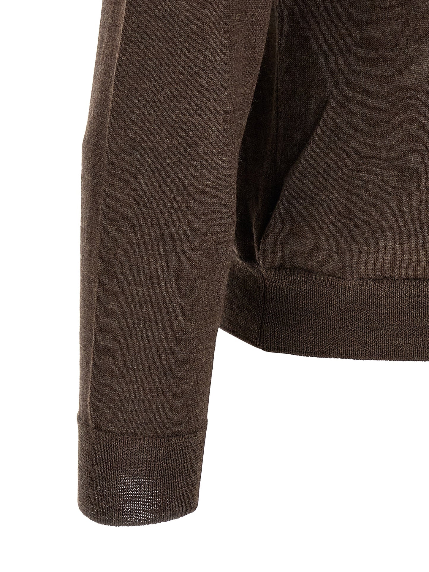 Cardigan by ZANONE for men in virgin wool brown & patterned presents a textural silhouette, artfully finished with a textural and for a sophisticated, textural look.