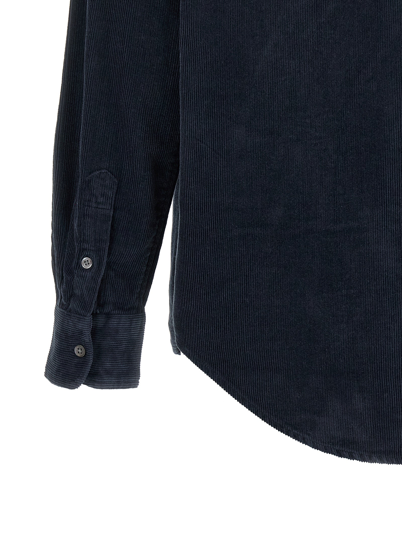 Blouse by Polo Ralph Lauren for women in cotton corduroy navy, red & signature showcases a sleek silhouette, elegantly detailed with a sleek and for a sleek finish.