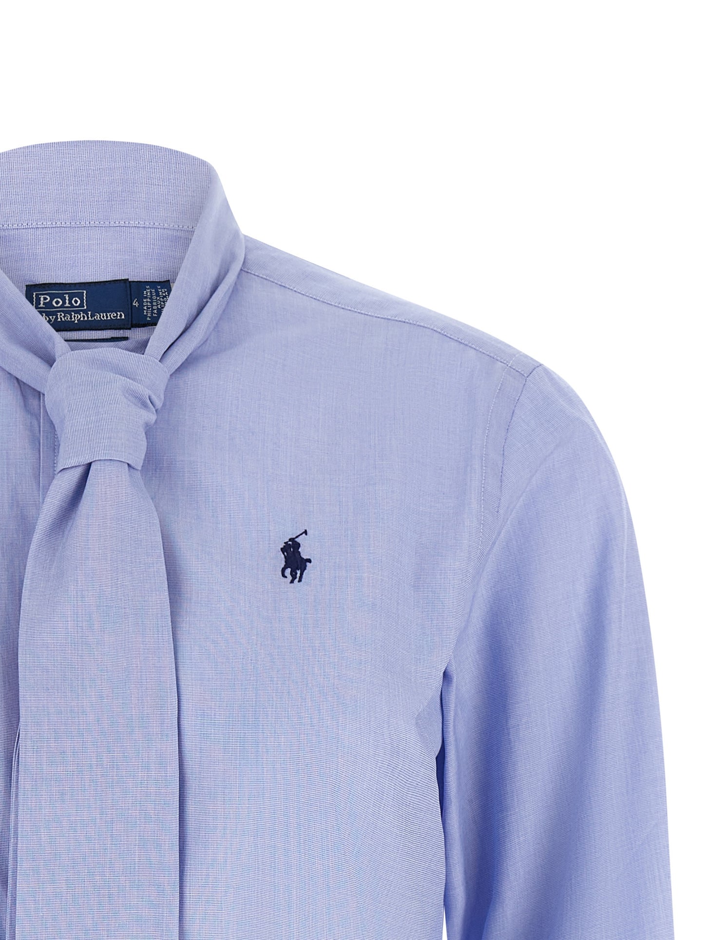 Polo Ralph Lauren Pony Women's Long-Sleeve Cotton Blouse - Light Blue