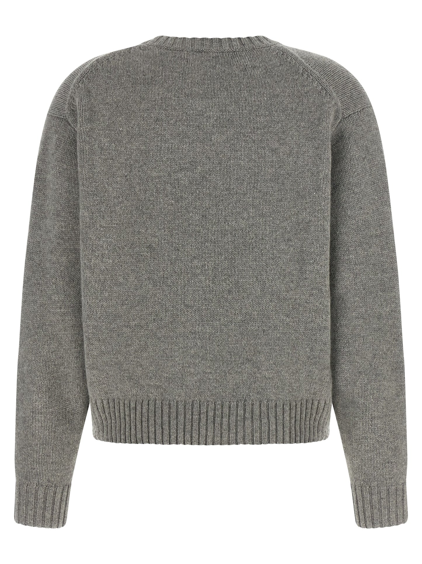 Polo Ralph Lauren Bear Women's Relaxed Fit Crew Neck Cashmere Cardigan - Gray