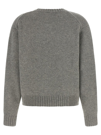 Polo Ralph Lauren Bear Women's Relaxed Fit Crew Neck Cashmere Cardigan - Gray