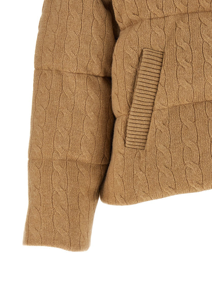 Puffer Jacket by Polo Ralph Lauren for women in cashmere beige & patterned features an contemporary silhouette, showcasing a sophisticated and contemporary pockets & insulated for a truly refined look.