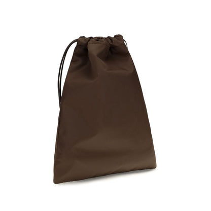 Prada Polyamide Leather Small Crossbody Clutch Handbag - Brown