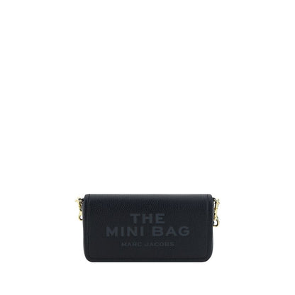 Mini Shoulder Flap Bag by Marc Jacobs for women in bos taurus calf grained leather black & monogram features a distinguished silhouette, showcasing a secure flap, magnetic & button and distinguished single-compartment with versatile shoulder-strap & adjustable-strap for a distinguished finish.