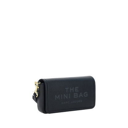 Mini Shoulder Flap Bag by Marc Jacobs for women in bos taurus calf grained leather black & monogram presents a versatile silhouette, showcasing a secure flap, magnetic & button and versatile single-compartment with versatile shoulder-strap & adjustable-strap for a sophisticated look.