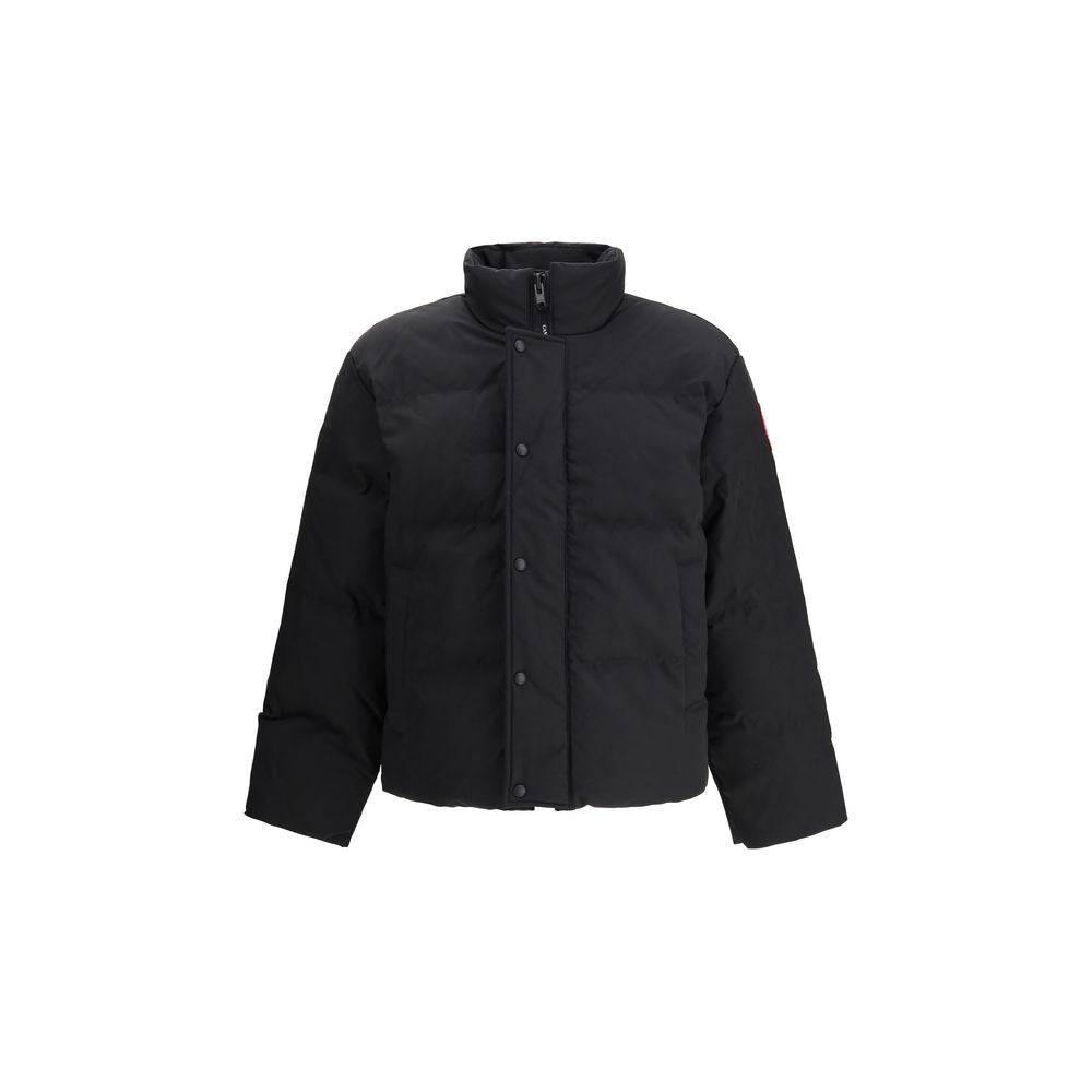 Parka by Canada Goose for men in cotton polyester black features a modern silhouette, showcasing a sophisticated and premium pockets for a truly modern finish.