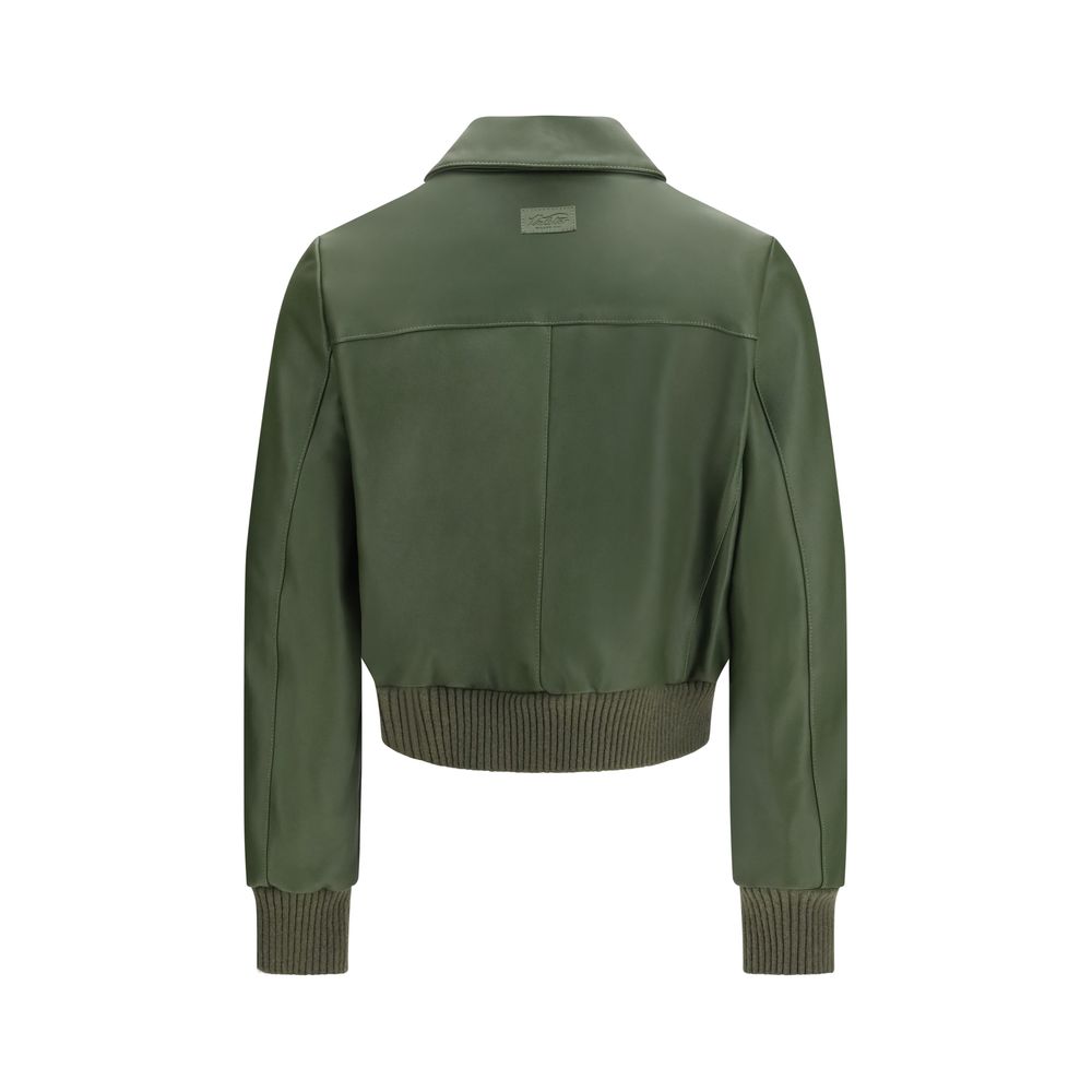 Jacket by Valstar for women in nappa leather bicolour showcases a enveloping silhouette, artfully detailed with a enveloping and premium pockets for a truly enveloping finish.