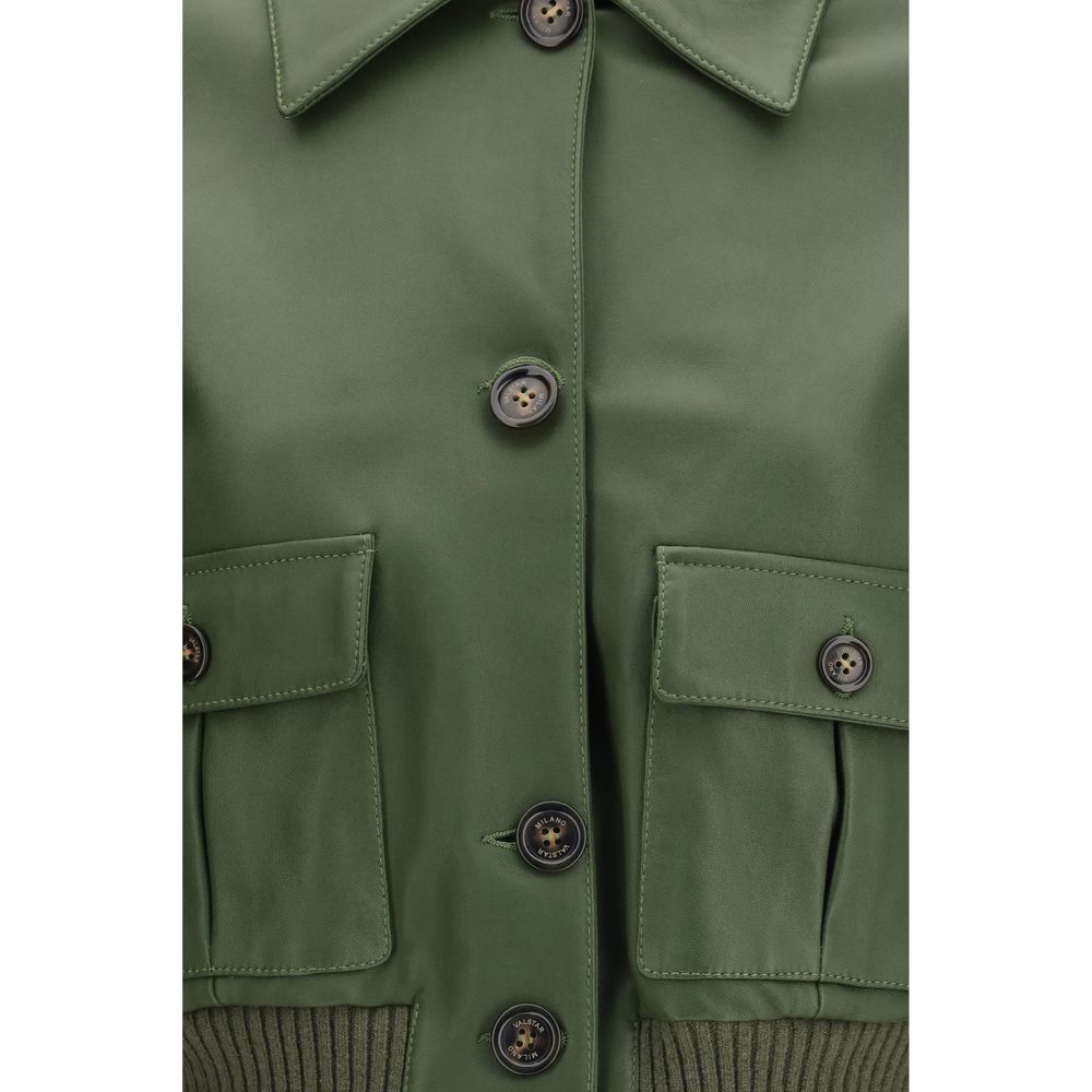 Jacket by Valstar for women in nappa leather bicolour features a smart silhouette, perfectly accentuated by its unique and functional pockets for a smart finish.