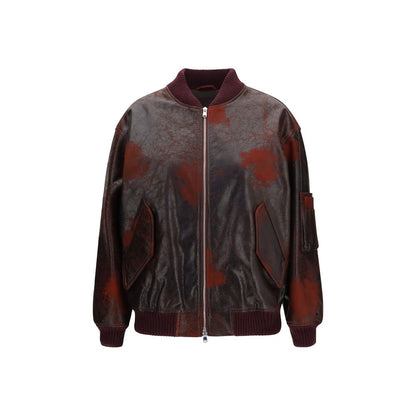 Bomber Jacket by Valstar for women in nappa leather bordeaux showcases a bohemian silhouette, artfully detailed with a bohemian and signature pockets for a truly bohemian finish.