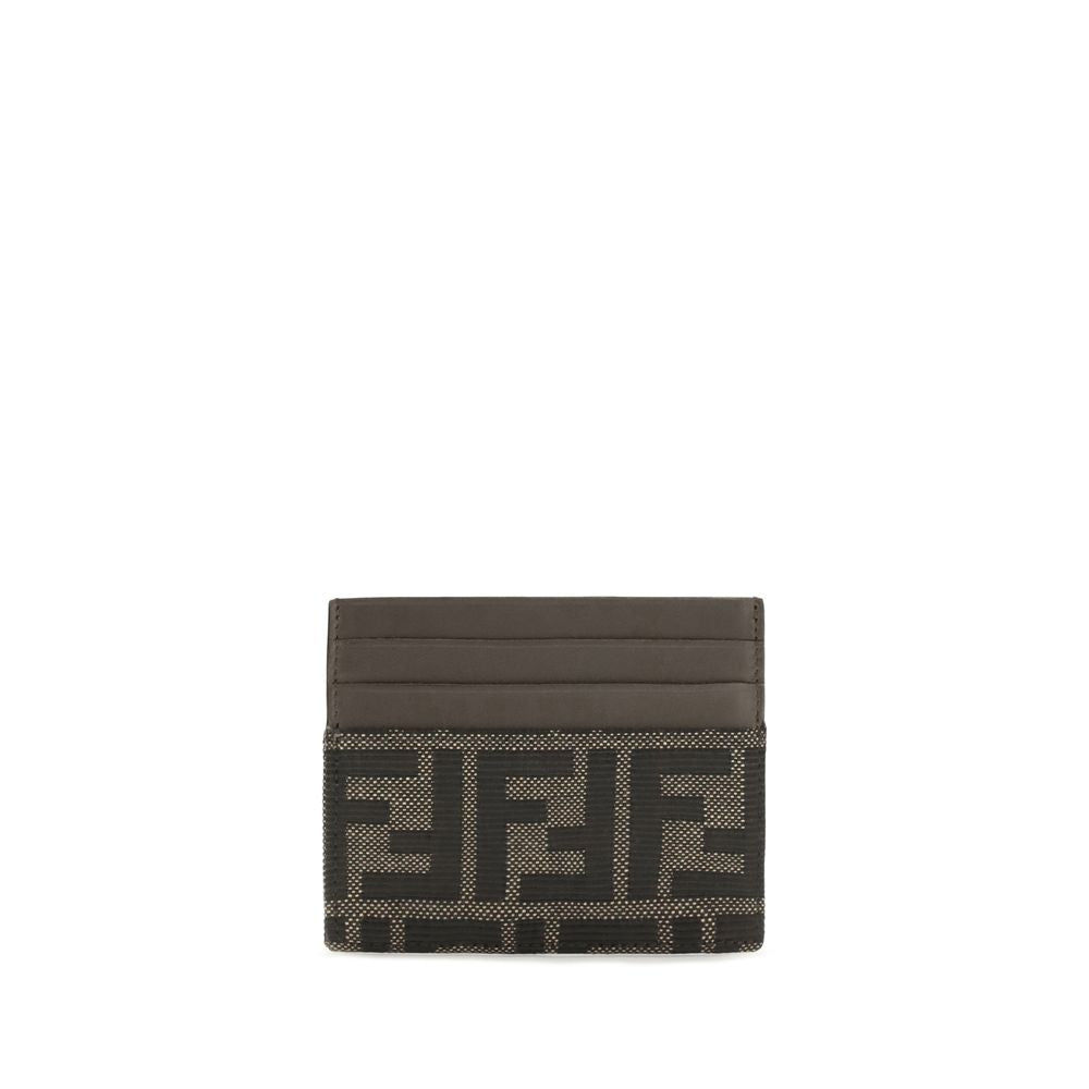 Cardholder Wallet by Fendi for men in polyester cotton & calf leather brown, jacquard & signature showcases a enchanting silhouette, artfully detailed with the signature style of the Polyester Cotton & Calf Leather Cardholder Wallet and functional card-organization compact-design.
