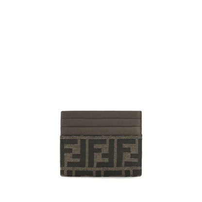 Cardholder Wallet by Fendi for men in polyester cotton & calf leather brown, jacquard & signature showcases a enchanting silhouette, artfully detailed with the signature style of the Polyester Cotton & Calf Leather Cardholder Wallet and functional card-organization compact-design.