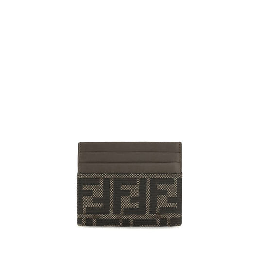 Cardholder Wallet by Fendi for men in polyester cotton & calf leather brown, jacquard & signature showcases a enchanting silhouette, artfully detailed with the signature style of the Polyester Cotton & Calf Leather Cardholder Wallet and functional card-organization compact-design.