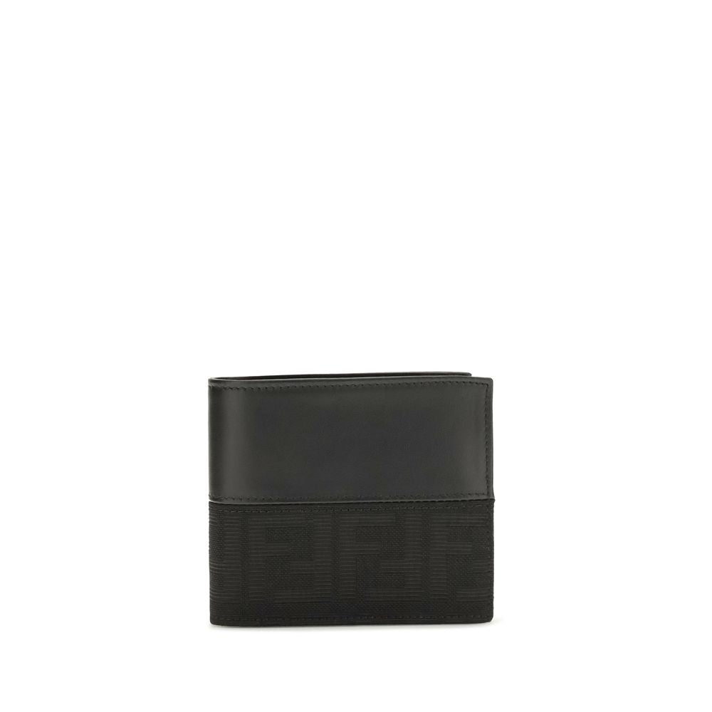 Cardholder Wallet by Fendi for men in bos taurus calf leather black & jacquard presents a refined silhouette, artfully capturing the essence of the Bos Taurus Calf Leather Cardholder Wallet design with sophisticated card-organization bifold for a refined look.